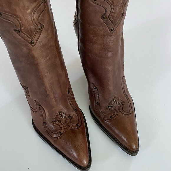 BCBGirls Shoes - BCBGirls wedge cowgirl booties, Sz. 8.5